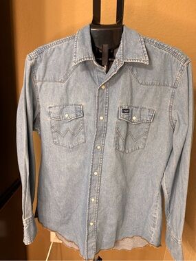 Vintage Wrangler Denim Pearl Snap Shirt